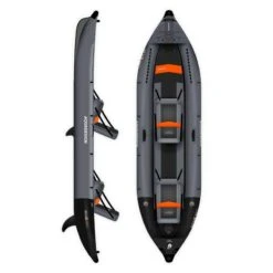 Kayak Gonflable Aquadesign KOLOA X'PERIENCE 360 Noir/Gris/Orange 2 Places