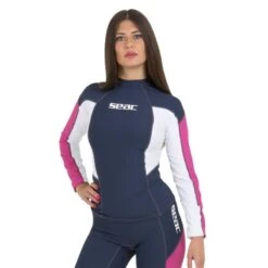 Lycra ML Seac Evo Femme Bleu/Rose