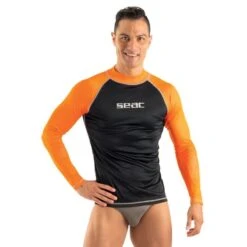Lycra ML Seac T-Sun Homme Noir/Orange