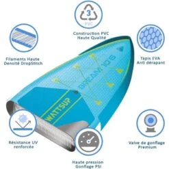 Paddle Gonflable WATTSUP BREAM 10'6" Avec Siege Et Pagaie Convertible Kayak -CRESS Magasin paddle gonflable wattsup bream 10 6 avec siege et pagaie convertible kayak 3