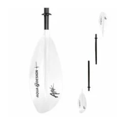 Pagaie Kayak Aquadesign Aluminium 4 Parties Attack 220cm Blanc