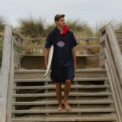 Poncho Surf Adulte Saint Jacques Wetsuits Kaki-Bleu -CRESS Magasin poncho surf adulte saint jacques wetsuits kaki bleu 2