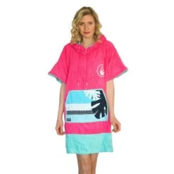 Poncho Surf Wave Hawaii Sans Zip Pink Wave