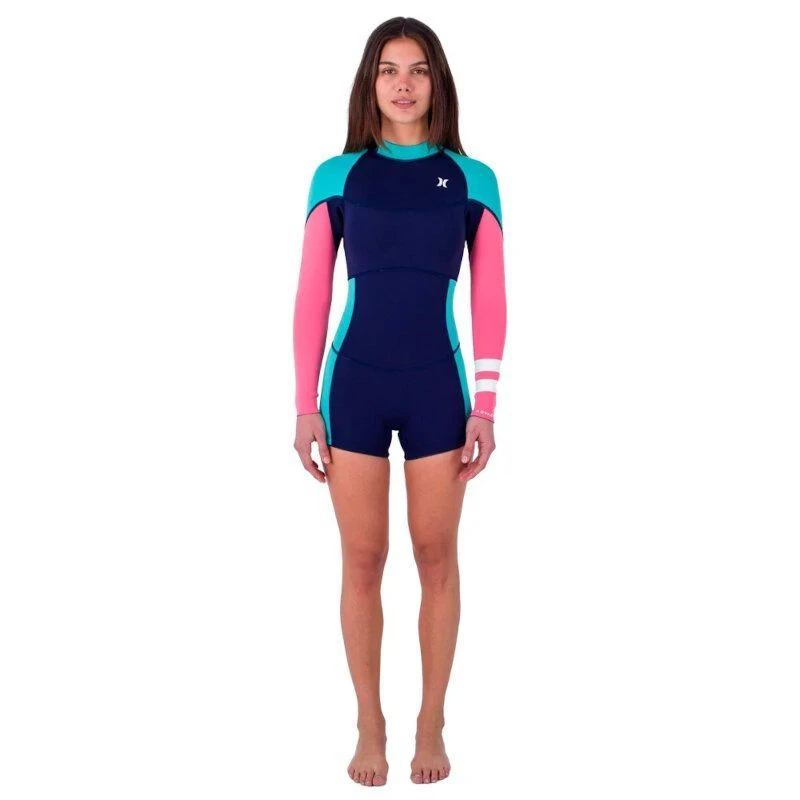 Shorty Femme Manche Longue Hurley Advant Bleu 2mm 2023 1 Shorty Femme Manche Longue Hurley Advant Bleu 2mm 2023