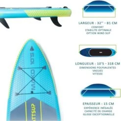 Windsup Paddle Gonflable WATTSUP MAKO 10'5'' -CRESS Magasin windsup paddle gonflable wattsup mako 10 5 5
